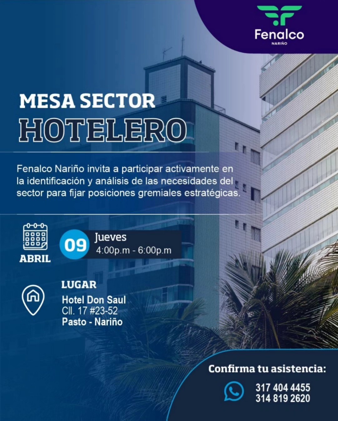 MESA CON SECTOR HOTELERO